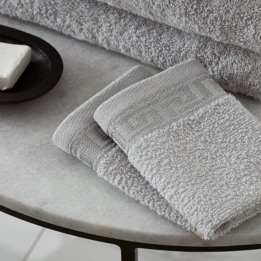 Greek Border Towel - Silver