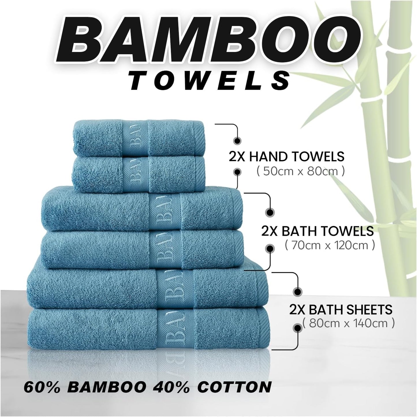 Premium Bamboo Towel - Blue